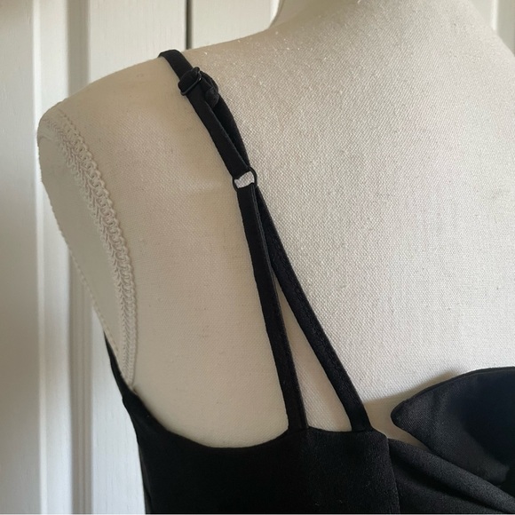 Whimsigoth Babydoll Slip Dress Women’s L Black Preppy Dark Romance Arna Midi - Picture 11 of 16